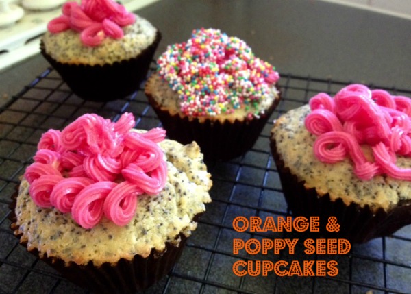orange and poppy seed cupcakes