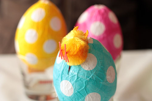 Easy Confetti Paper Mache Easter Eggs